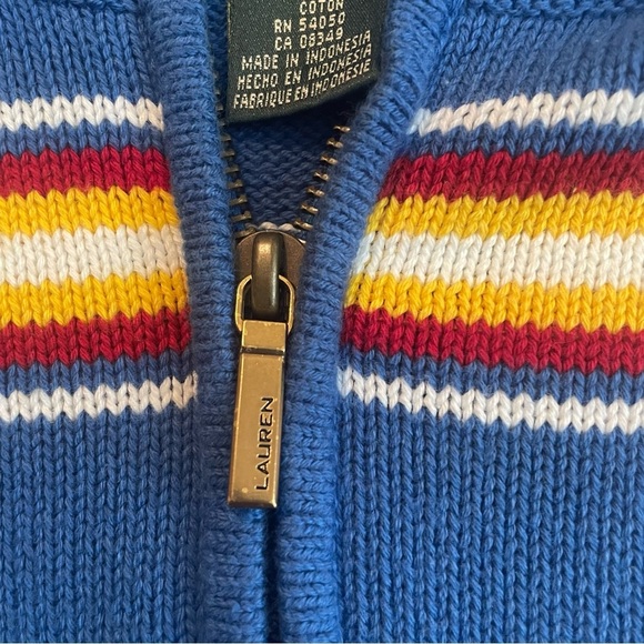 Ralph Lauren stripe quarterzip - Picture 2 of 3